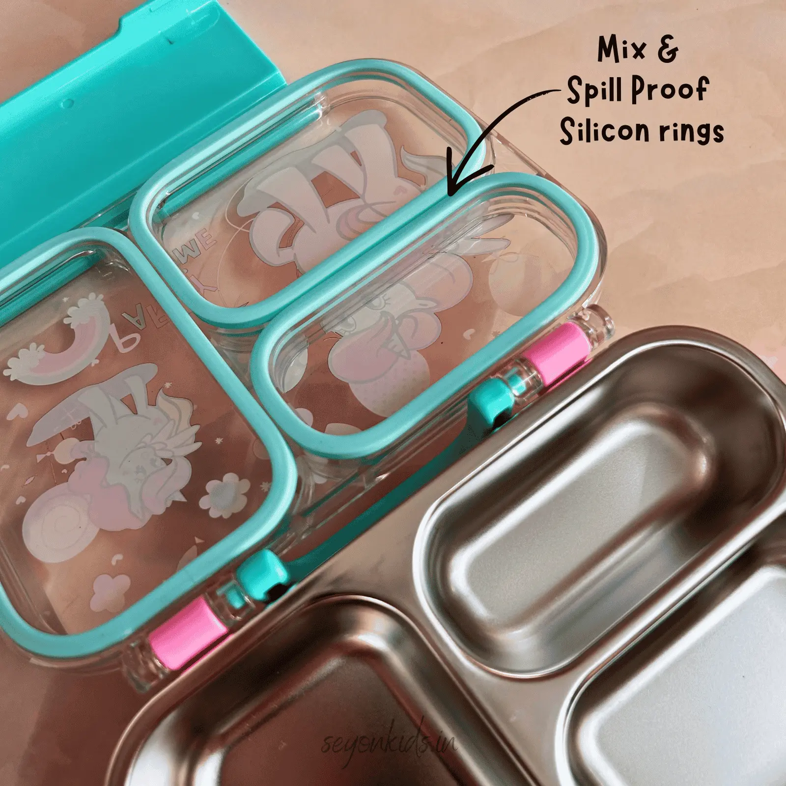 3 Compartment Single Lock