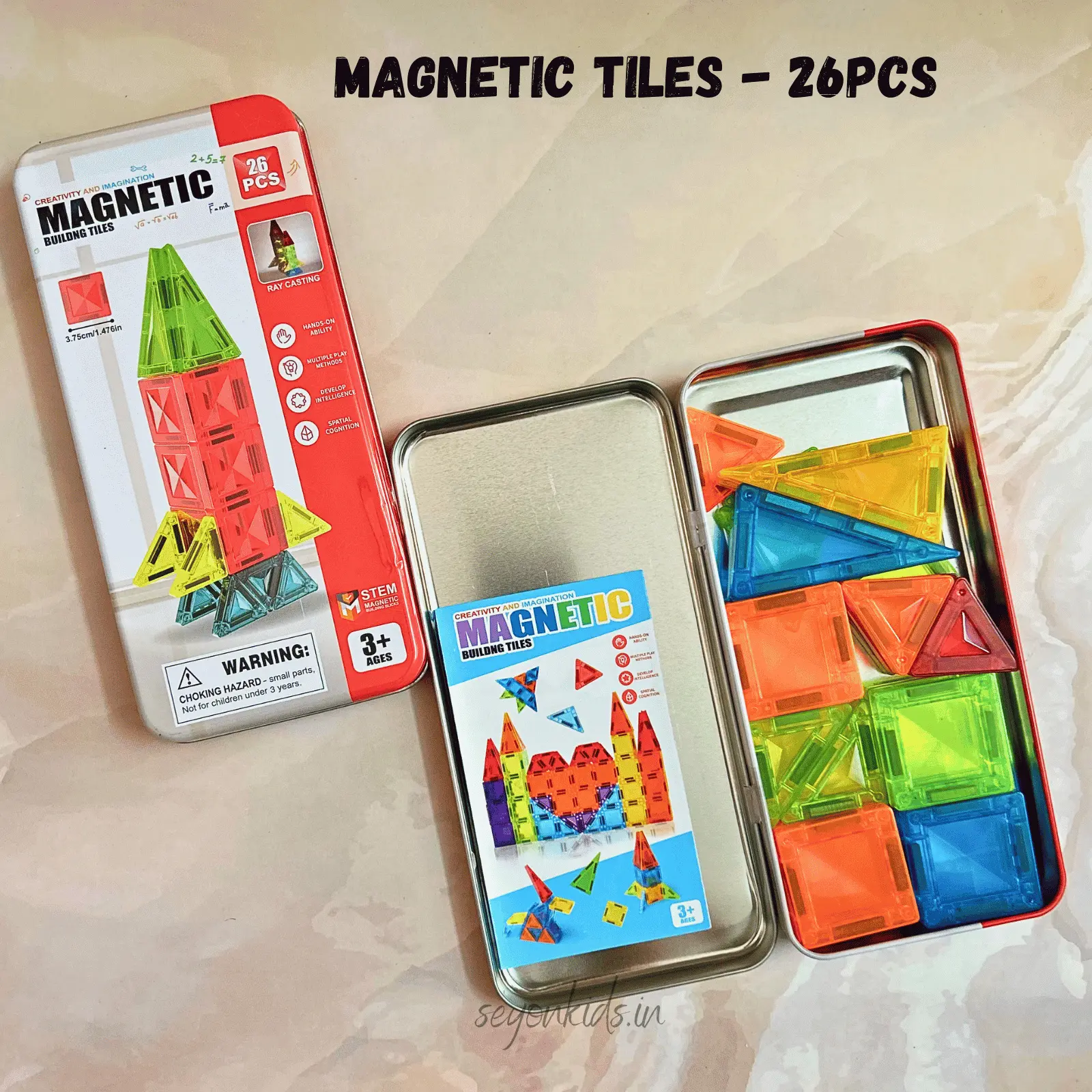 Magnetic Tiles Compass Box - 26 Pcs