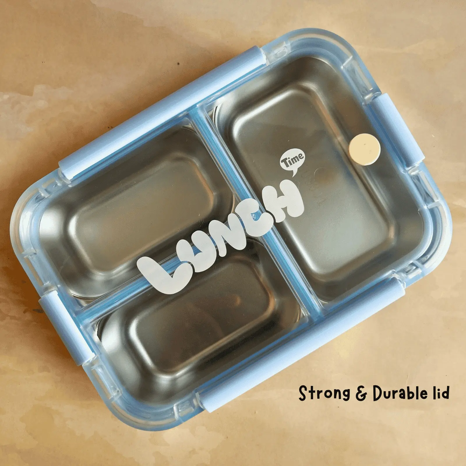 Plate Style 3 Compartment Bento Box