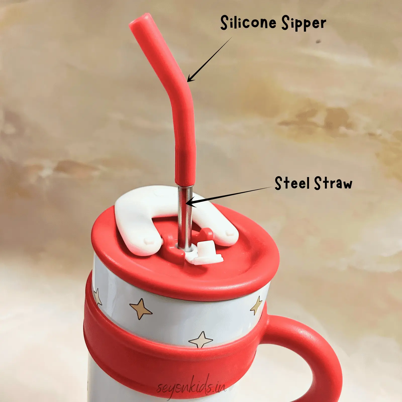 Disney tumbler with steel straw