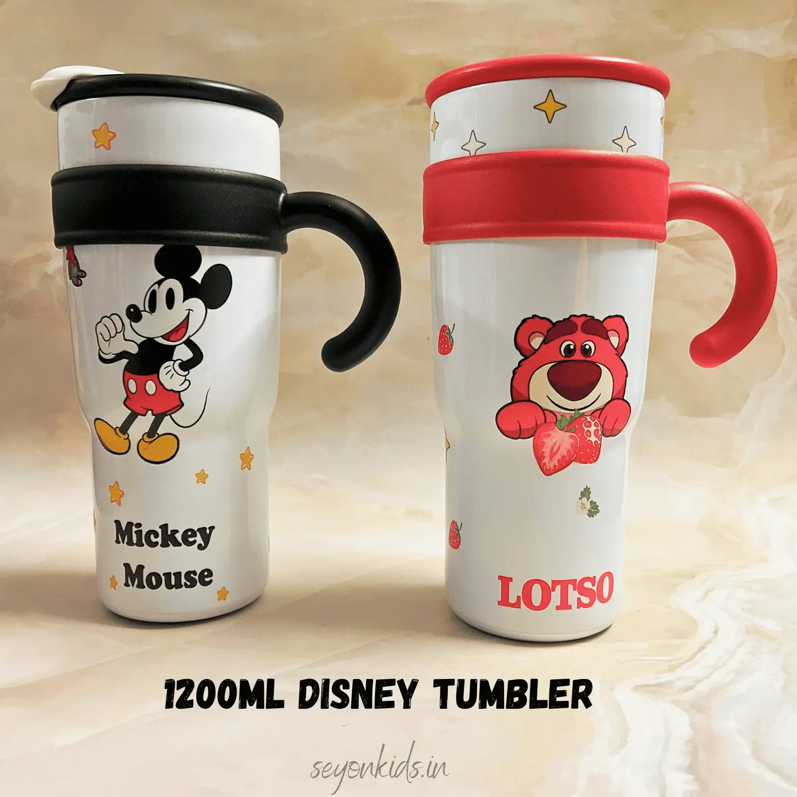 Disney tumbler with steel straw